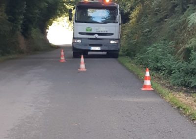 chantier voie publique - Balayage et désherbage de voiries